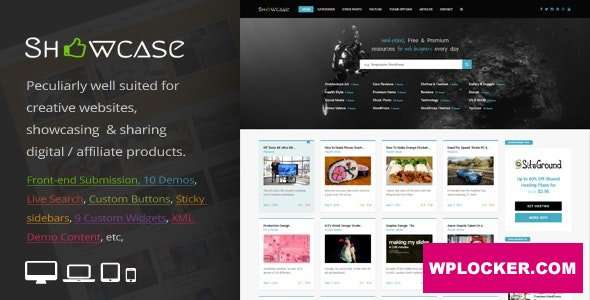 Premium WordPress Theme name: Showcase