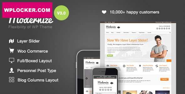 Premium WordPress Theme name: Modernize