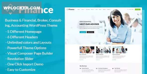 Premium WordPress Theme name: Finance