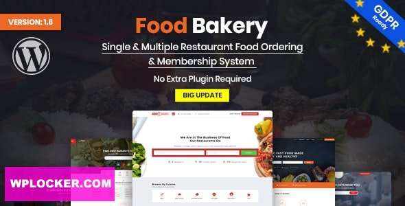 Premium WordPress Theme name: FoodBakery