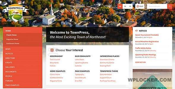 Premium WordPress Theme name: TownPress