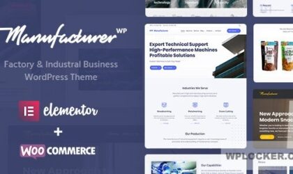 Premium WordPress Theme name: Manufacturer