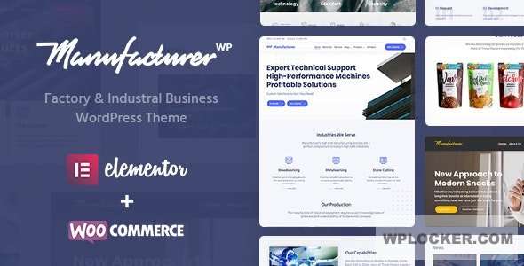 Premium WordPress Theme name: Manufacturer