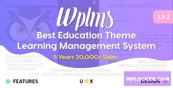 Premium WordPress Theme name: WPLMS