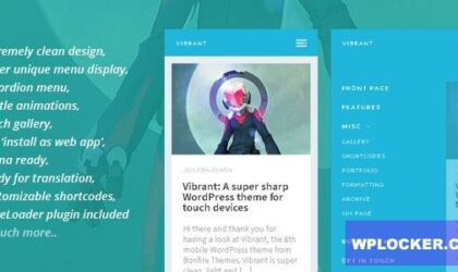 Premium WordPress Theme name: Vibrant