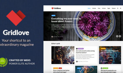 Premium WordPress Theme name: Gridlove