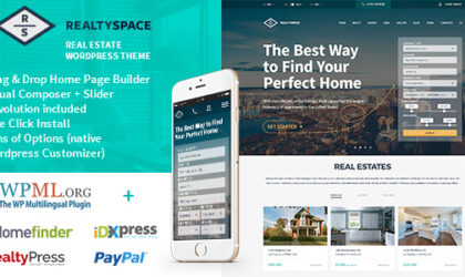 Premium WordPress Theme name: Realtyspace