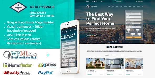 Premium WordPress Theme name: Realtyspace