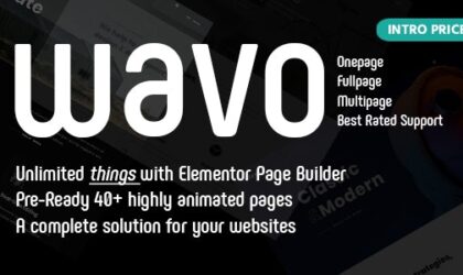 Premium WordPress Theme name: Wavo