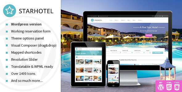 Premium WordPress Theme name: Starhotel