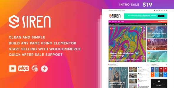 Premium WordPress Theme name: Siren