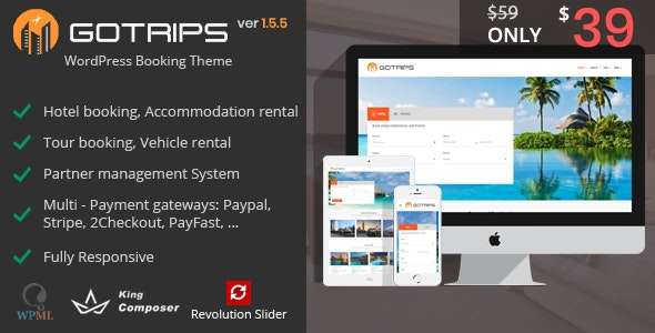 Premium WordPress Theme name: Gotrips