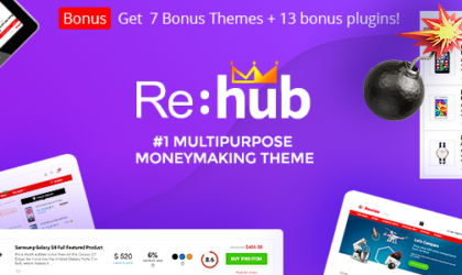 Premium WordPress Theme name: REHub