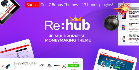 Premium WordPress Theme name: REHub