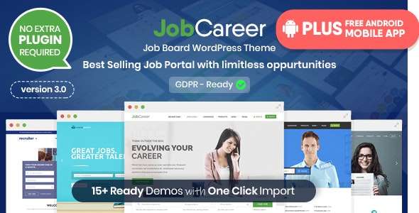 Premium WordPress Theme name: JobCareer