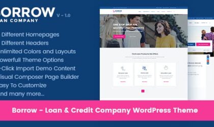 Premium WordPress Theme name: Borrow