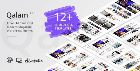 Premium WordPress Theme name: Qalam