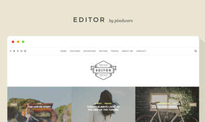 Premium WordPress Theme name: Editor