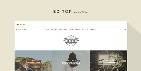 Premium WordPress Theme name: Editor