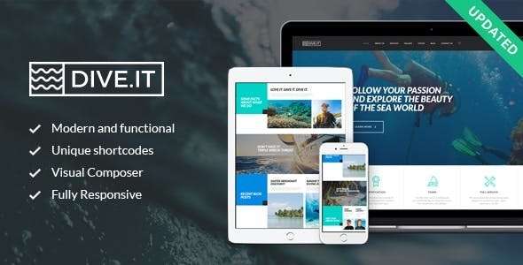 Premium WordPress Theme name: DiveIt