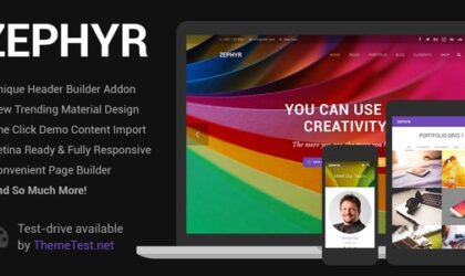 Premium WordPress Theme name: Zephyr