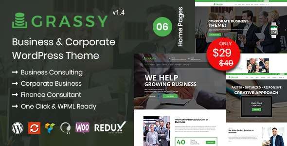 Premium WordPress Theme name: Grassy