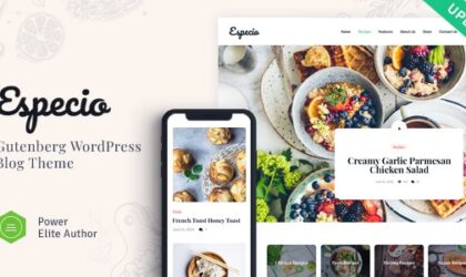 Premium WordPress Theme name: Especio