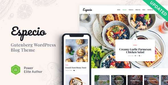 Premium WordPress Theme name: Especio