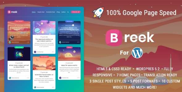 Premium WordPress Theme name: Breek