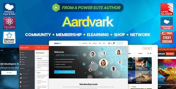 Premium WordPress Theme name: Aardvark