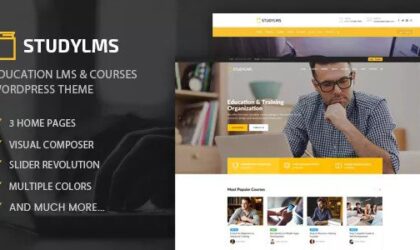 Premium WordPress Theme name: Studylms