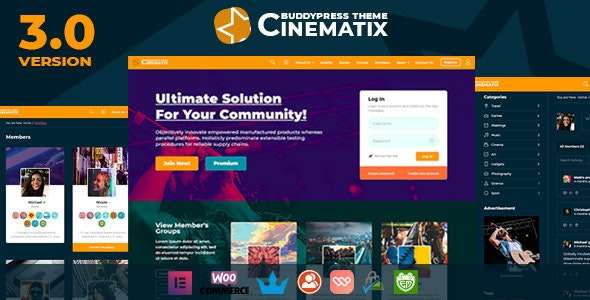 Premium WordPress Theme name: Cinematix