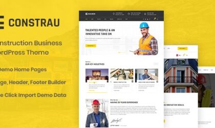 Premium WordPress Theme name: Constrau