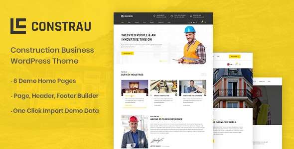 Premium WordPress Theme name: Constrau