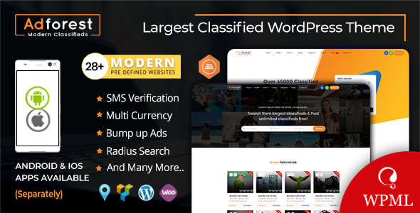 Premium WordPress Theme name: AdForest