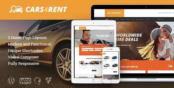 Premium WordPress Theme name: Cars4Rent