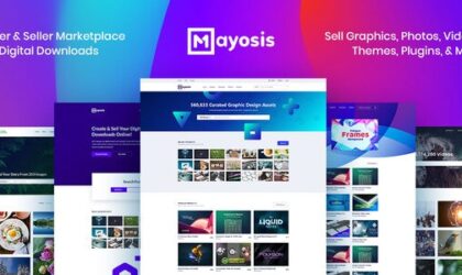 Premium WordPress Theme name: Mayosis