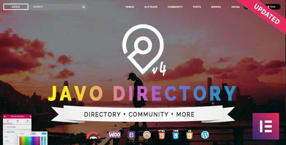 Premium WordPress Theme name: Javo