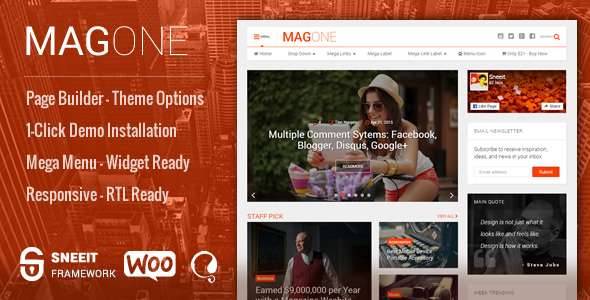 Premium WordPress Theme name: MagOne