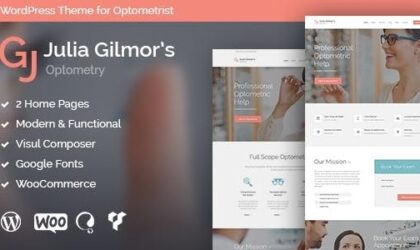 Premium WordPress Theme name: Optometry