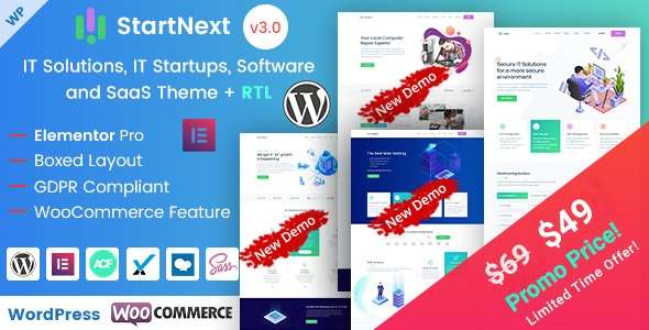 Premium WordPress Theme name: StartNext