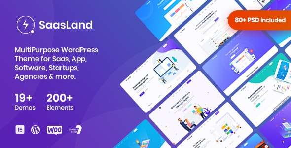 Premium WordPress Theme name: SaasLand