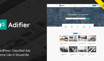 Premium WordPress Theme name: Adifier