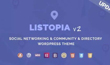 Premium WordPress Theme name: Listopia