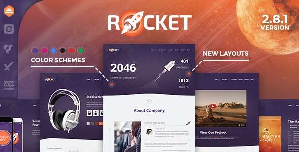 Premium WordPress Theme name: Rocket