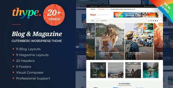 Premium WordPress Theme name: Thype