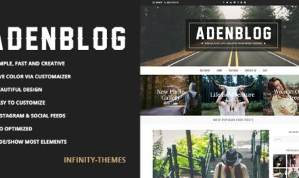 Premium WordPress Theme name: Aden