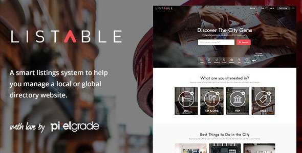 Premium WordPress Theme name: LISTABLE