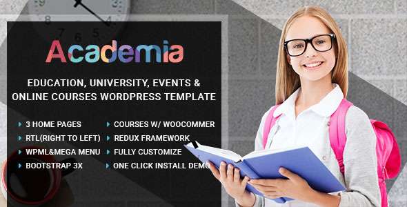 Premium WordPress Theme name: Academia