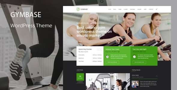 Premium WordPress Theme name: GymBase